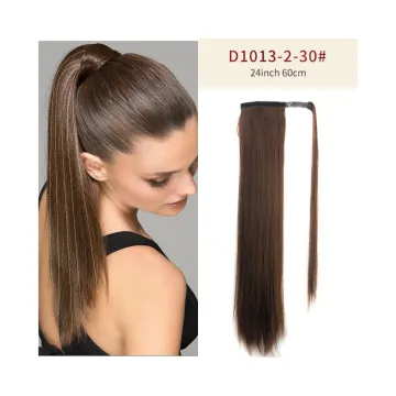 Cheap straight wrap around ponytails synthetic hair extension accessories long Synthetic Hair Ponytail for white black women