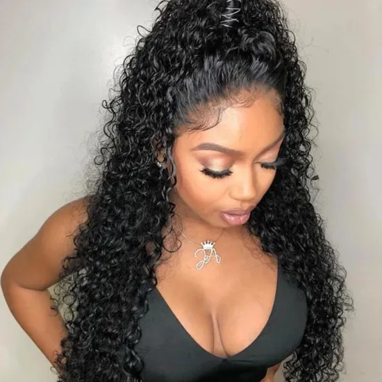 Cheap Deep Virgin Human Hair Hd Full Lace Front Wig Raw Peruvian Natural Hair Glueless Deep Wave Lace Frontal Closure Wig Vendor