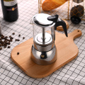 Stainless steel glass coffee maker GLASS TOP COFFEE POT, GLASS TOP ESPRESSO MAKER