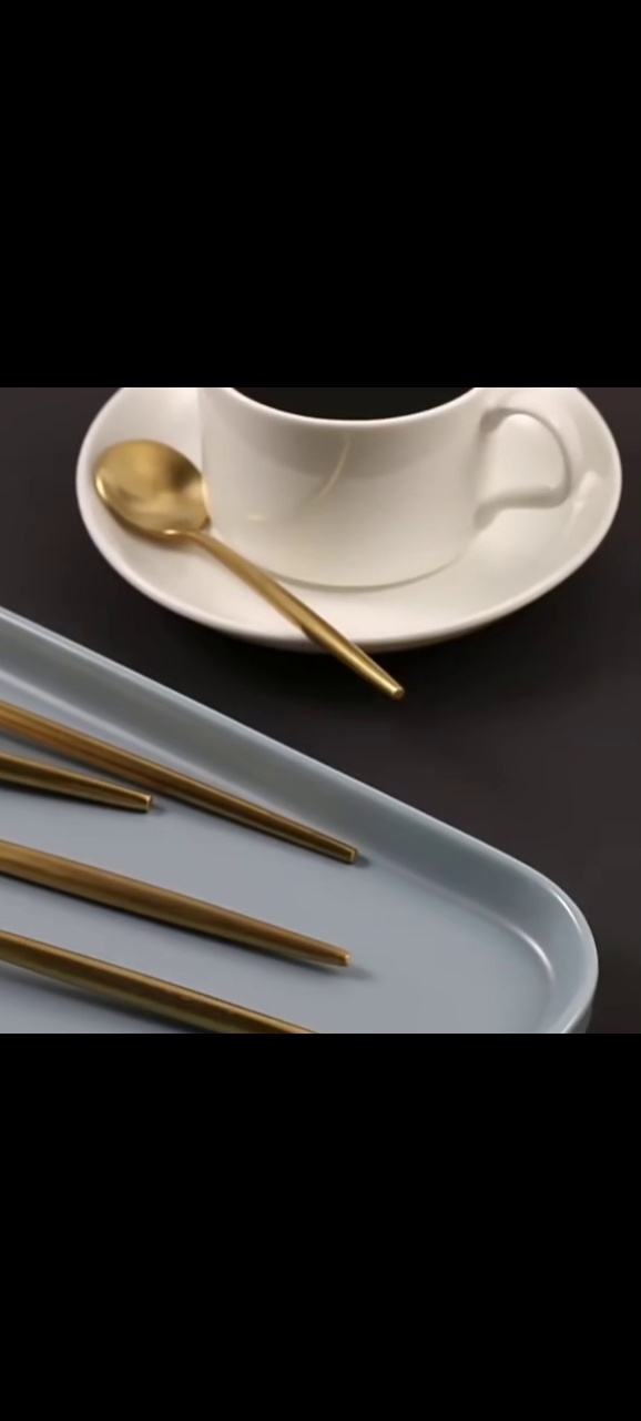 Golden spray painted Fork