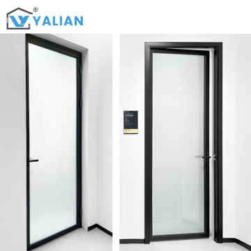 Tempered Glass Aluminum Alloy Casement Door Customizable