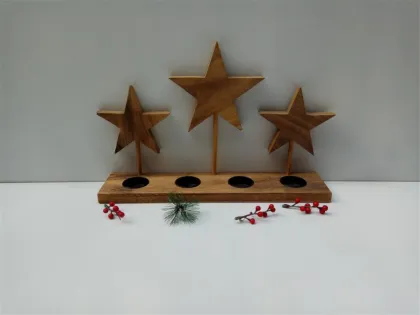 Solid Wood Simple Wooden Candle Holders