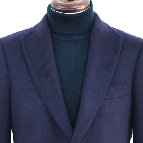 New Men's Cashmere Overcoat with Shawl Lapel