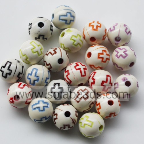 Hottest 8mm Colored Round Bubble Imitation Swarovski Beads