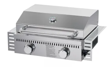 19 in. Portable Propane Built in Tabletop Grill, 20, 000 BTU Stainless Steel Propane Grill