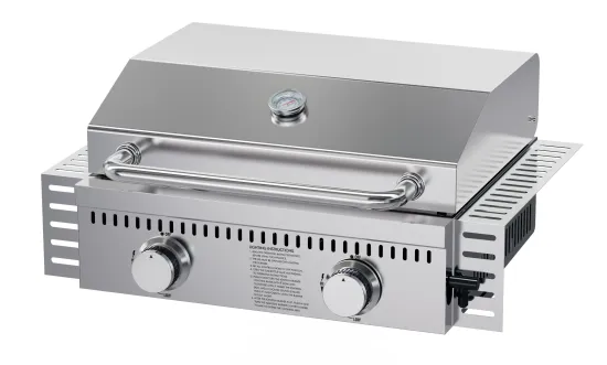 19 in. Portable Propane Built in Tabletop Grill, 20, 000 BTU Stainless Steel Propane Grill