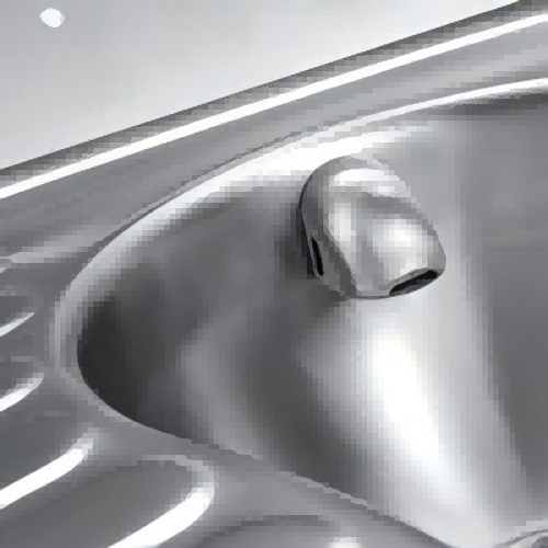 Edelstahl -Kniebeuge -Toilette mit Deckel