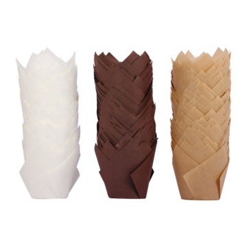 Sturdy Greaseproof Tulip Cupcake Liners - 150pcs Parchment Paper Cups for Baking