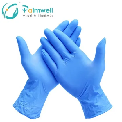 nitrile examination gloves ISO9001 Medical grade palmwell disposable nitrile gloves
