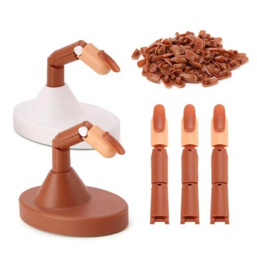 Pratica delle unghie marroni bianchi set per principianti - Attrezzature e strumenti per studenti di manicure professionali