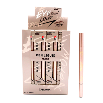 Wasserdichte lang anhaltende 2-in-1-Brauen-Eyeliner-Stift