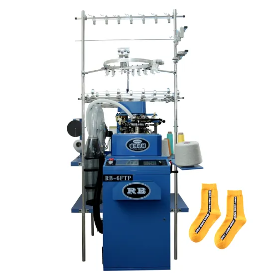 96N-200N Circular Sock Knitting Machine with RB-6FTP Seamless Technology: For Sale