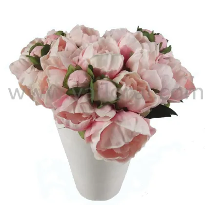 Wholesale artificial real touch peony silk flower wedding peony bouquet