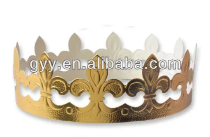 Children party golden paper hat/crown
