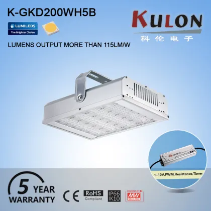 Energy saving Motion sensor dimmable 200w led high bay lights
