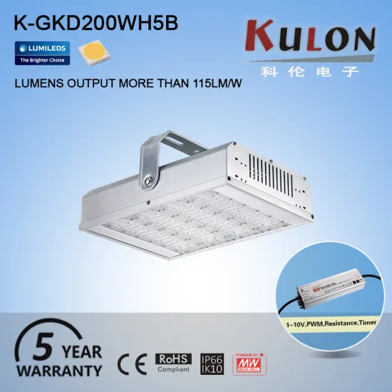 Energy saving Motion sensor dimmable 200w led high bay lights