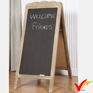 Antique Standing Wooden Blackboard
