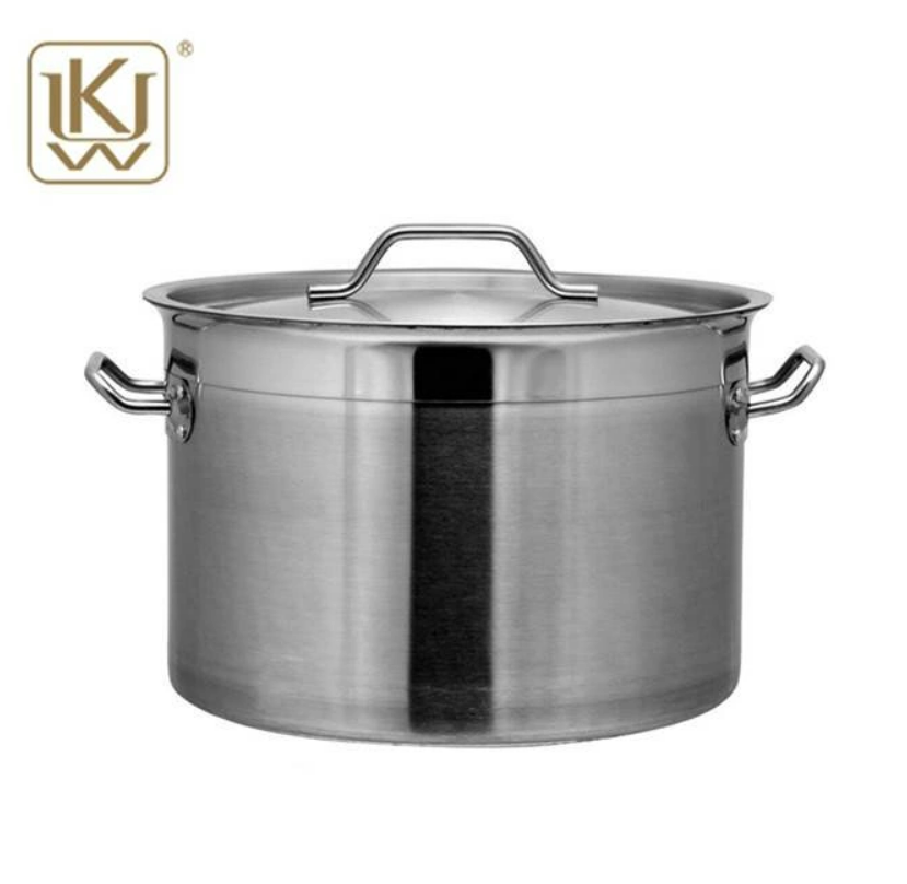 Small stainless steel stock pot