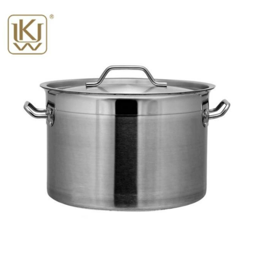 Small stainless steel stock pot