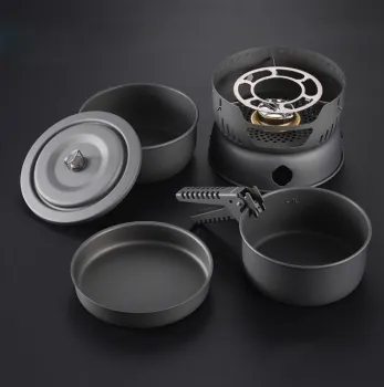 Compact Ultralight Multifunctional Camping Cooking Stoves and Cookware Set for Hiking and Travel