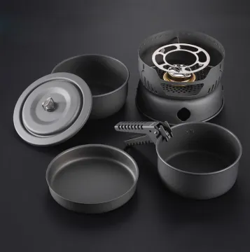 Compact Ultralight Multifunctional Camping Cooking Stoves and Cookware Set for Hiking and Travel