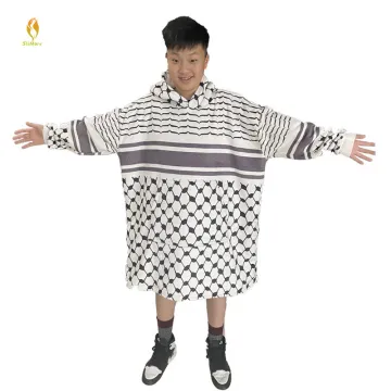 High-end Customized Thick Flannel Fleece Warm Oversized Hooded Blanket Hoodie
