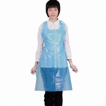 LDPE Apron in Blue, Measures 27 x 42 Inches