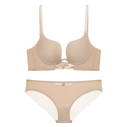 Wholesale Invisible Open Back Sexy Lingerie Bra Set for Small Chests
