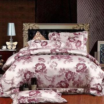 4-piece high-end luxury cotton sateen bedding set, long stapled cotton