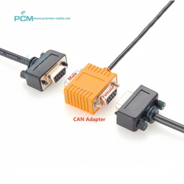 CAN Bus D-Sub DB9 to DB9 RS232 Port Tap T-Adapter Daisy Chain Cable for CAN FD Bus Network: PCM-0404