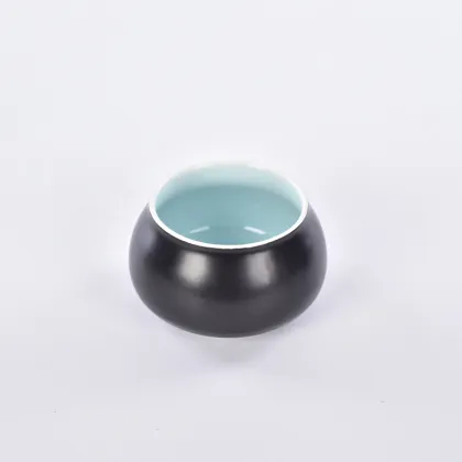 Black Glossy Glaze Sake Set