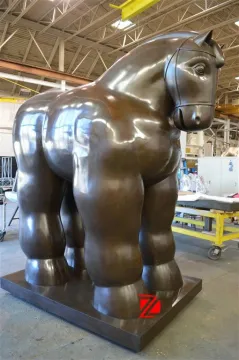 bronze fernando botero horse statue