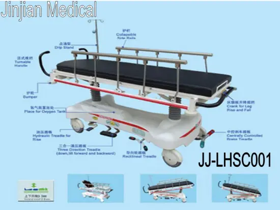 LUXURIOUS HYDRAULIC RISE-AND-FALL STRETCHER CART