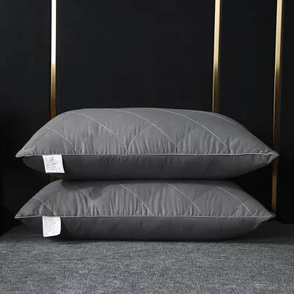 Body travel embroidered linen pillow