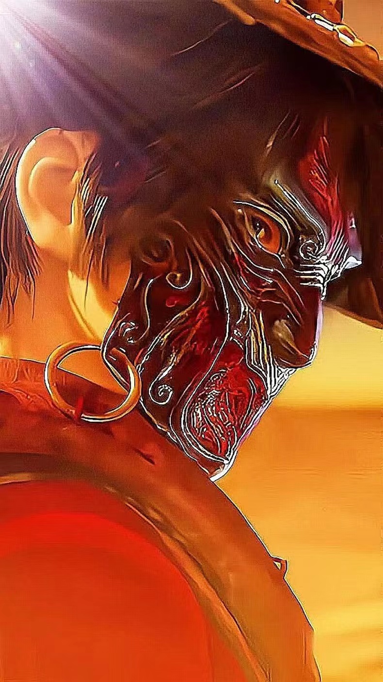 Chinese Wuxia Anime Half Face Resin Mask