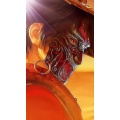 Máscara de resina de meia face chinesa Wuxia Anime