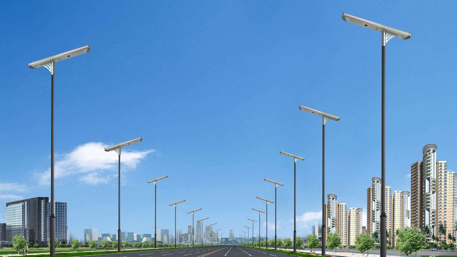 Integrated Solar Powered Street Light