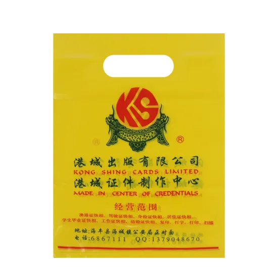 Custom Clothing Plastic Die Cut Bag