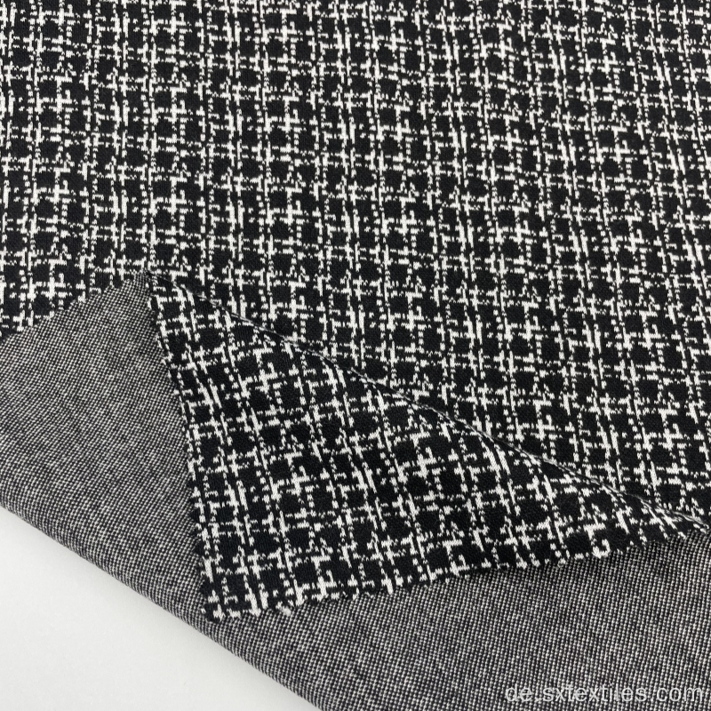 Schrumpfsicherer Polyester spandex gemischtes Jacquard -gestricktes Textil