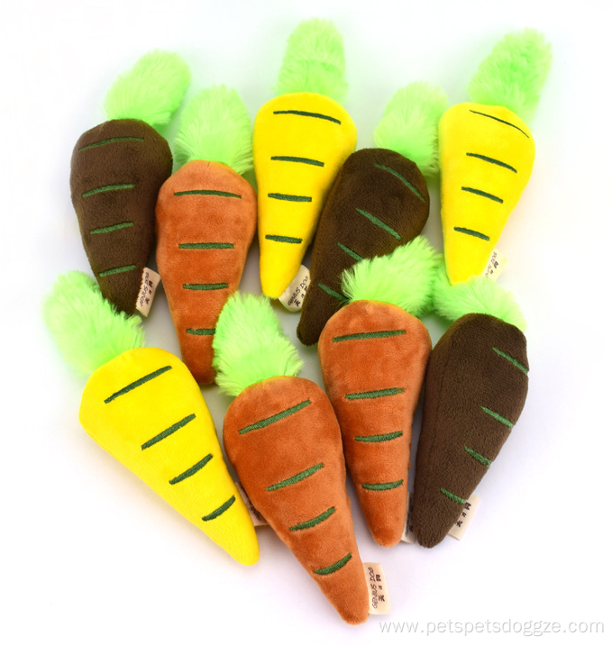 High quality cartoon carrot squeaky dog chew toys