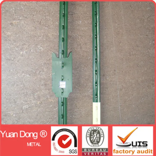 Black and green colors US type T post for sale