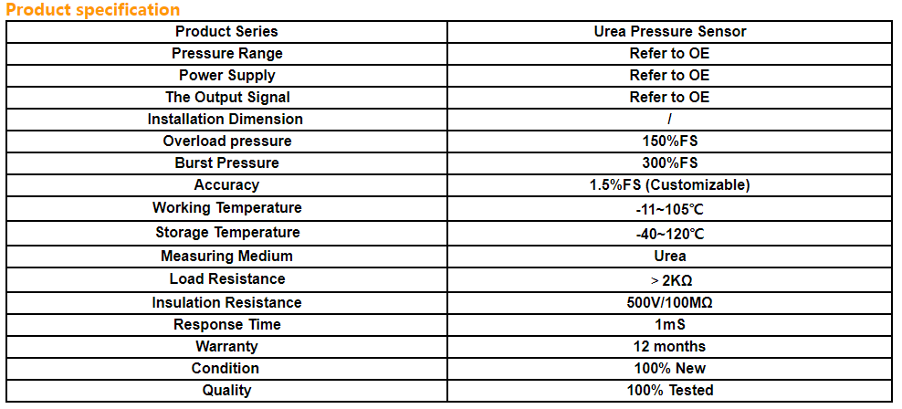 HM8500E Urea Pressure Sensor