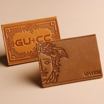 Custom High-Quality Leather Embossed Patch Logo Labels for Bags and Jeans
