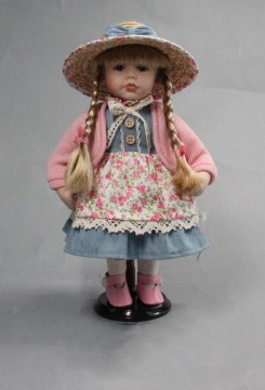 12 Inches Braid Girl Porcelain Dolls