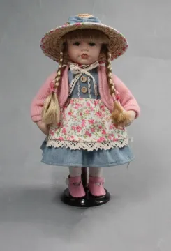12 Inches Braid Girl Porcelain Dolls