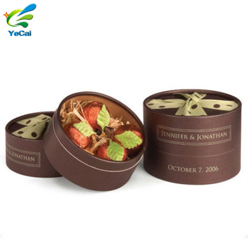 Custom printing fancy round candy bar packaging box , chocolate gift packaging tube box with your own logo