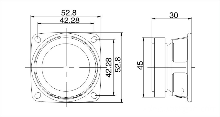 52mm full range speaker driver