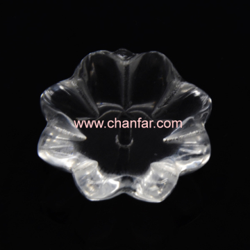 Transparent Flower Disc Shape Crystal Beads For Fashion Jewelry