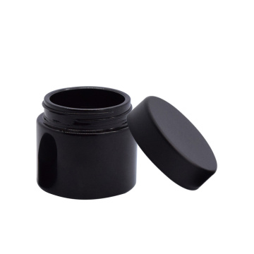 Vintage lightweight black UV protection glass jar