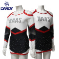 Dandy Sports Custom Red and White Cheer Uniform Girls Cheerleading Outfits